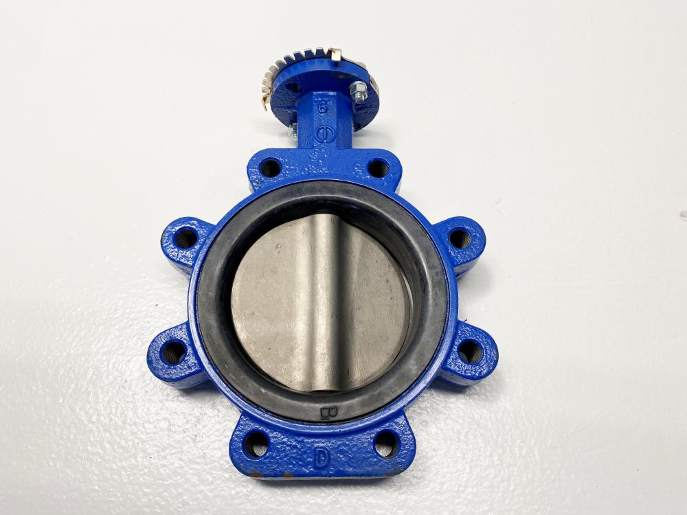 ABZ 6" 250 PSI Butterfly Valve, Ductile Iron Body, 316 Disc, EPDM Seat